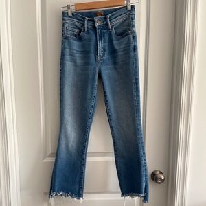 Mother Denim Insider Crop Step Fray Work Hard Play Hard